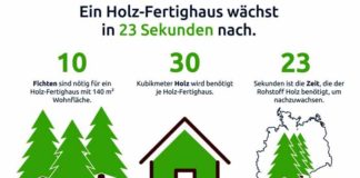 Holzhaus bauen in 23 Sekunden - schneller geht's nicht